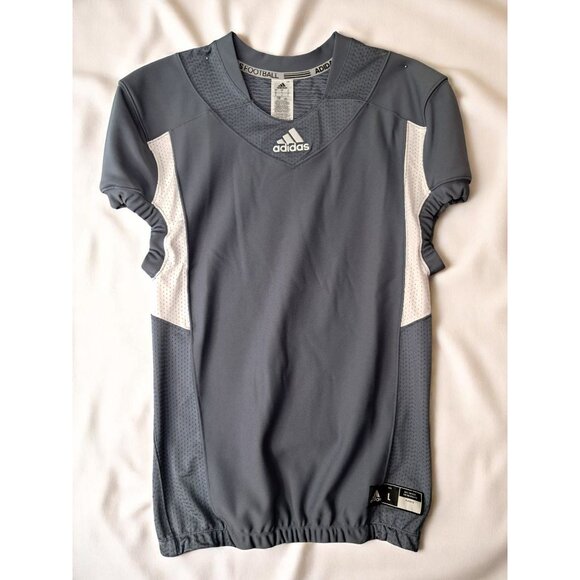 Adidas Men's Football Jersey - Techfit Hyped Grey/White Size L - NWT - Picture 2 of 16